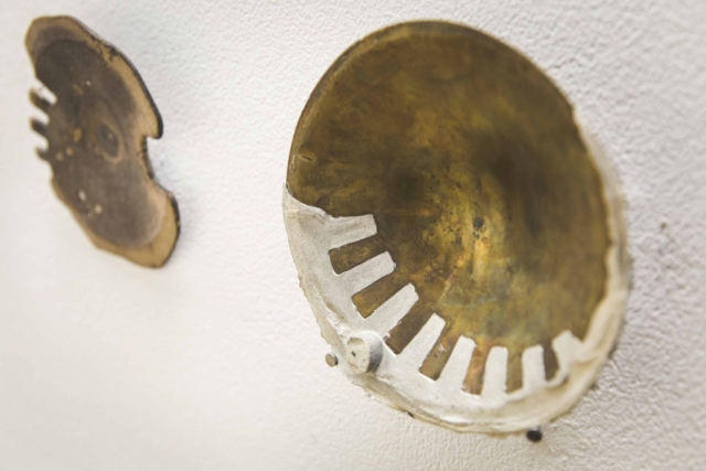 Pewter und Bronze bowl schüssel